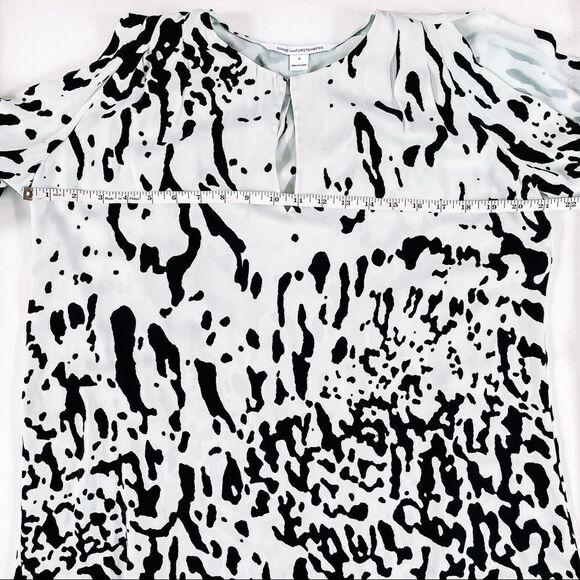 Diane Von Furstenberg Astor Split Sleeve Stretch Silk Blouse - Picture 6 of 9